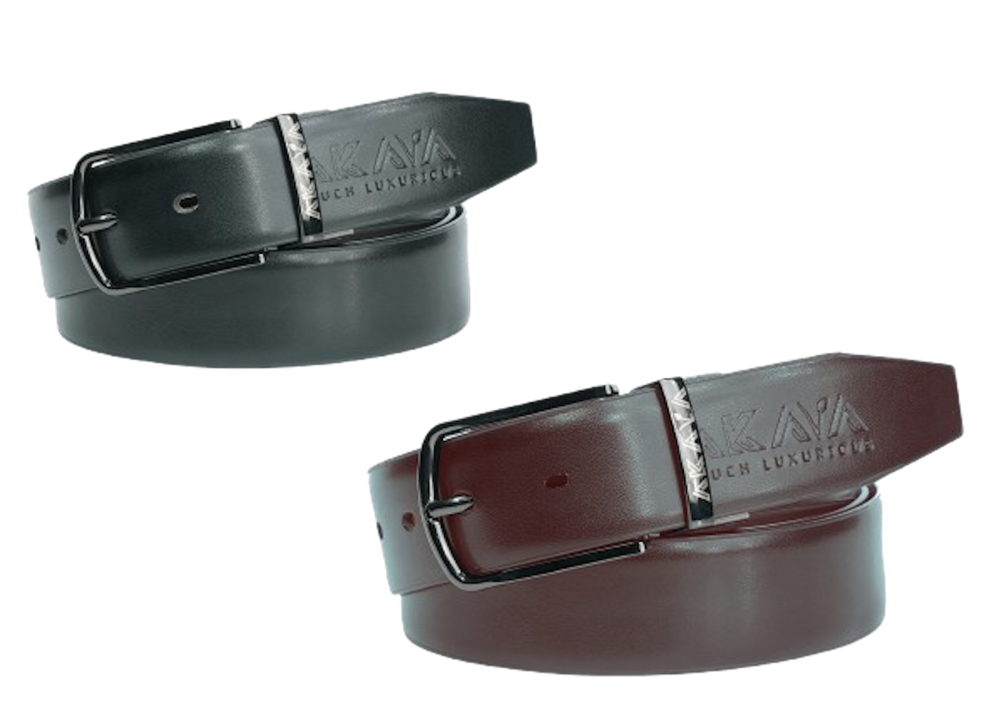 AKAVA Luxurious Reversible Belt - SECCOS Black/Brown