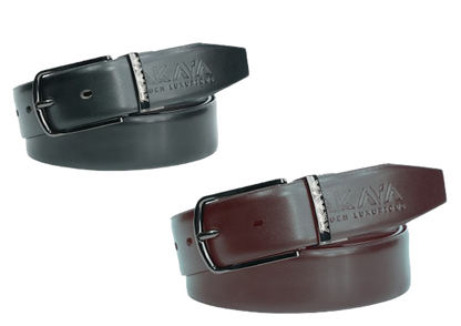 AKAVA Luxurious Reversible Belt - SECCOS Black/Brown