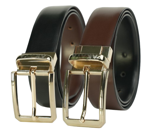 AKAVA Luxurious Reversible Belt - SECCO Black/Brown