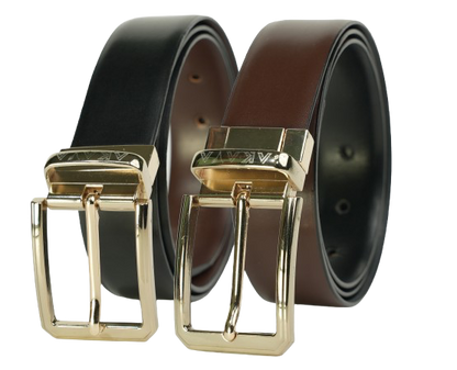 AKAVA Luxurious Reversible Belt - SECCO Black/Brown