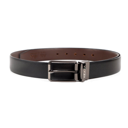 AKAVA Luxurious Vegan Leather Premium Reversible Belt - RT Antique Design Black/Brown