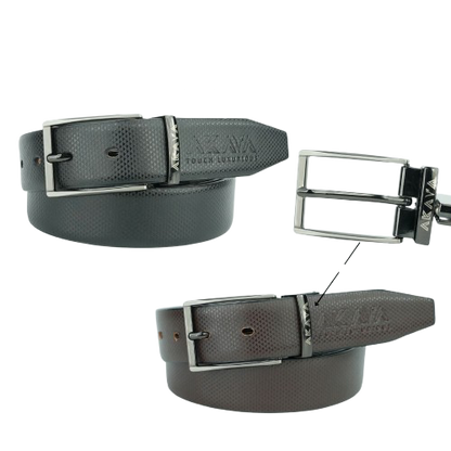 AKAVA Luxurious Reversible Belt - Tryst Black/Brown